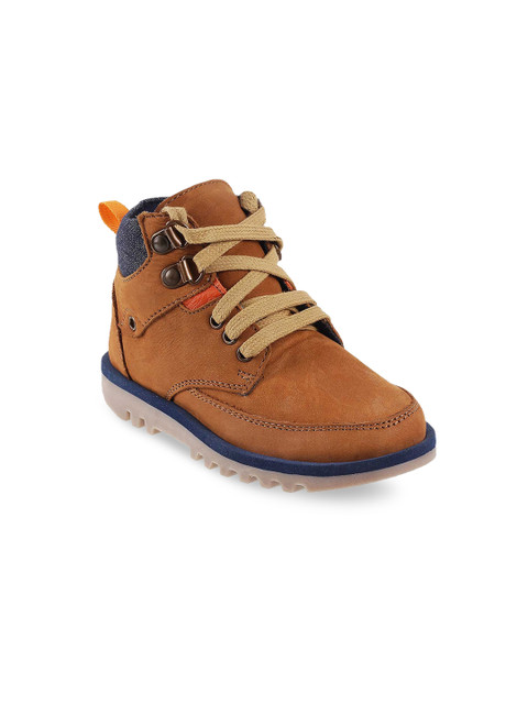 

Metro Boys Brown Solid Synthetic High-Top Flat Boots