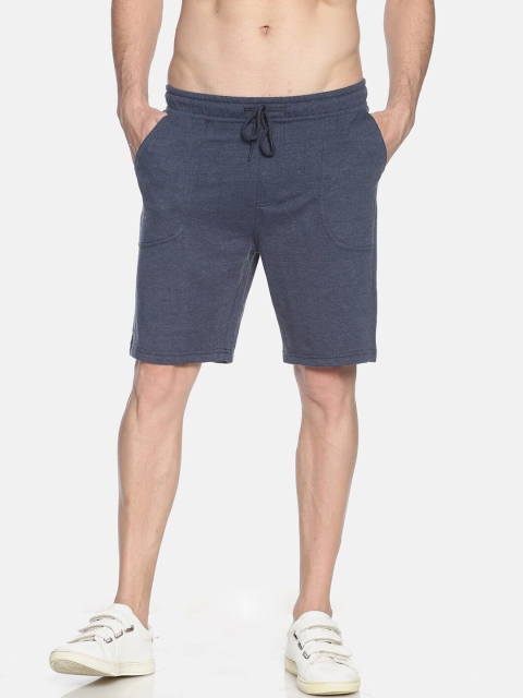 

Campus Sutra Men Blue Solid Regular Fit Regular Shorts