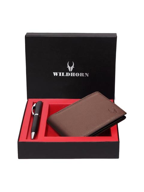 

WildHorn Men Brown & Black RFID Protected Genuine Leather Accessory Gift Set