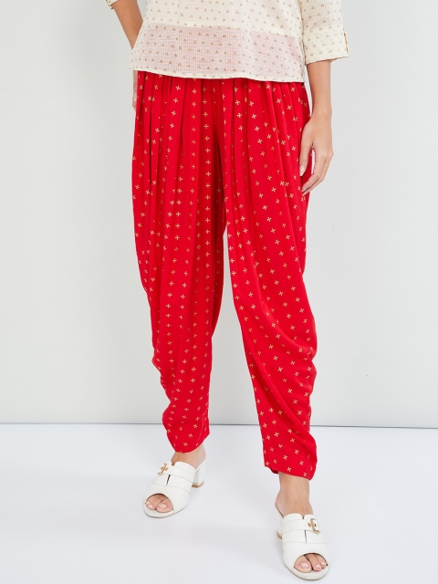 

max Women Red Printed Dhotis