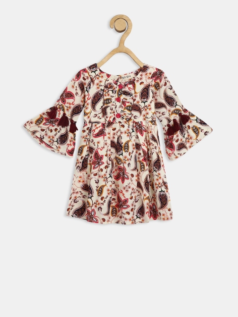 

Bella Moda Girls White Printed A-Line Dress