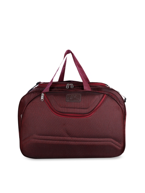 

Leather World Unisex Red Solid Travel Duffel Trolley Bag