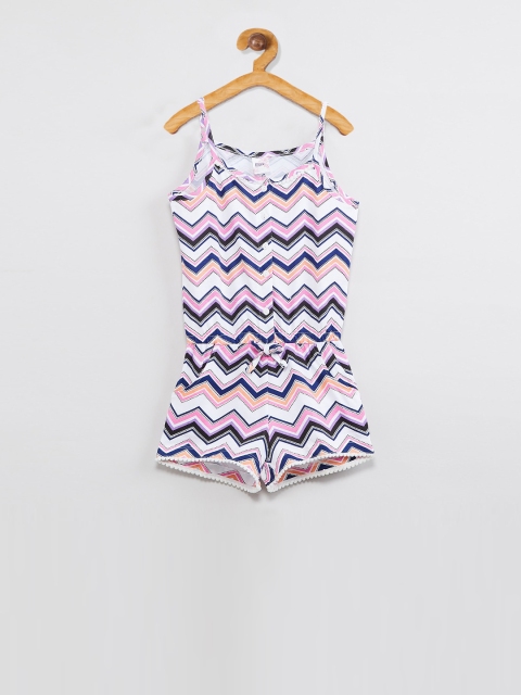 

max Girls Multicoloured Printed Rompers, Multi