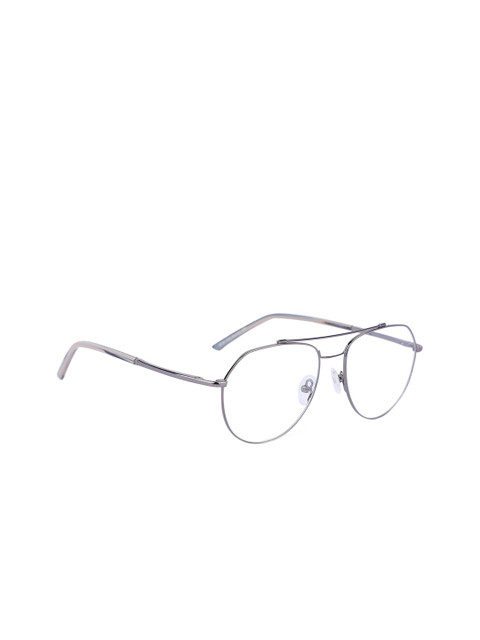 

MARC LOUIS Unisex Gunmetal-Toned Solid Full Rim Aviator Frames 8024 C05, Metallic