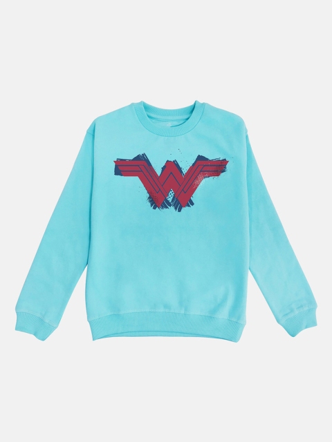 

Kids Ville Girls Blue & Red Wonder Woman Printed Sweatshirt