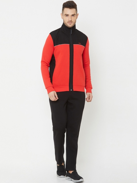 

Sweet Dreams Men Red & Black Colourblocked Tracksuit