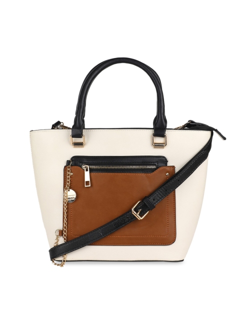 

ALDO Pink & Brown Colourblocked Handheld Bag