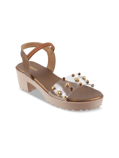 

Mochi Girls Gold-Toned Embellished Platform Heels