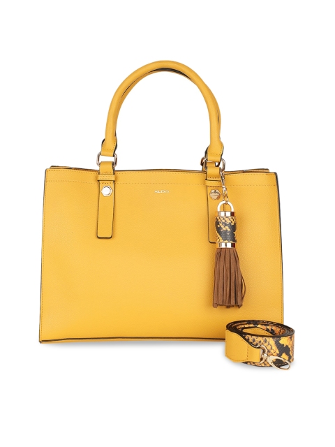 

ALDO Yellow Solid Handheld Bag