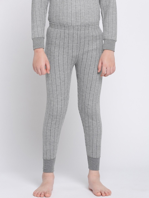

DIXCY SCOTT Boys Grey-Melange Striped Thermal Bottoms