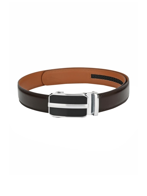 

Pacific Gold Men Coffee Brown Solid Leather Belt