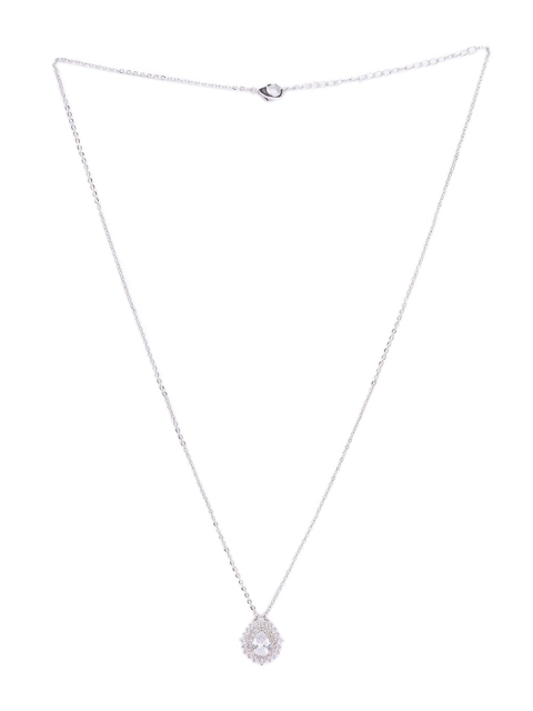 

Globus Silver-Plated Zircon Studded Necklace
