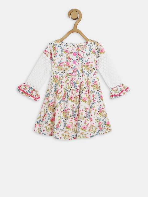 

Bella Moda Girls White Printed A-Line Dress
