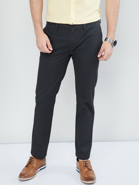 

max Men Grey Regular Fit Self Design Chinos