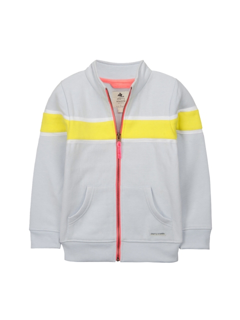 

Cherry Crumble Kids Grey & Yellow Solid Sweatshirt