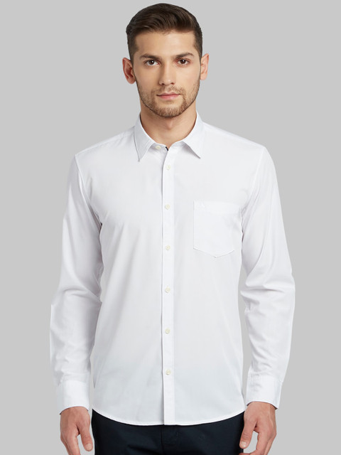 

Parx Men White Slim Fit Solid Casual Shirt