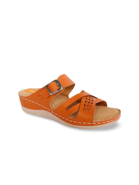 

ZAPATOZ Women Tan Brown Textured Comfort Heels