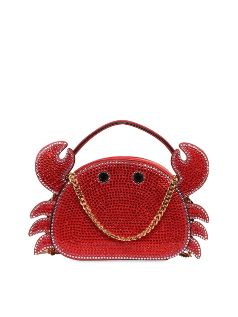 

ALDO Red Embellished Handheld Bag