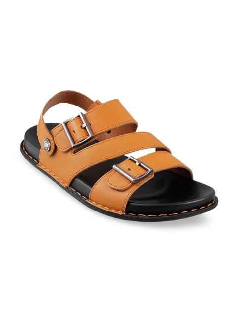 

DAVINCHI Men Tan Brown Comfort Sandals