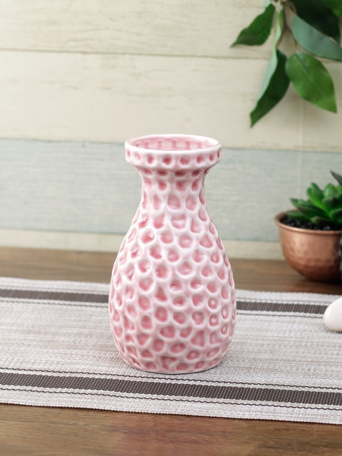 

TAYHAA Pink Textured Ceramic Flower Vase