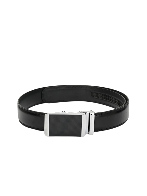 

Pacific Gold Men Black Solid Leather Belt