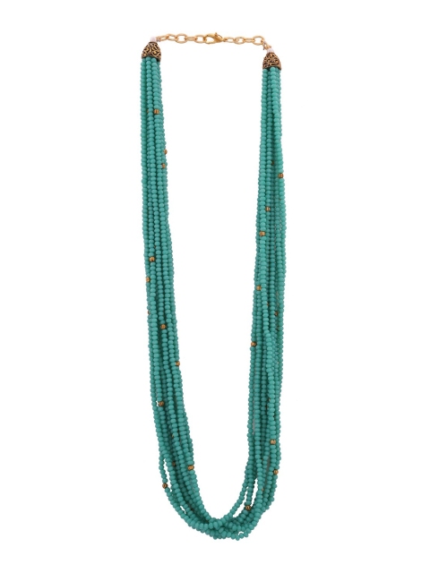 

Shoshaa Turquoise Blue & Gold-Plated Onyx Multistrand Necklace