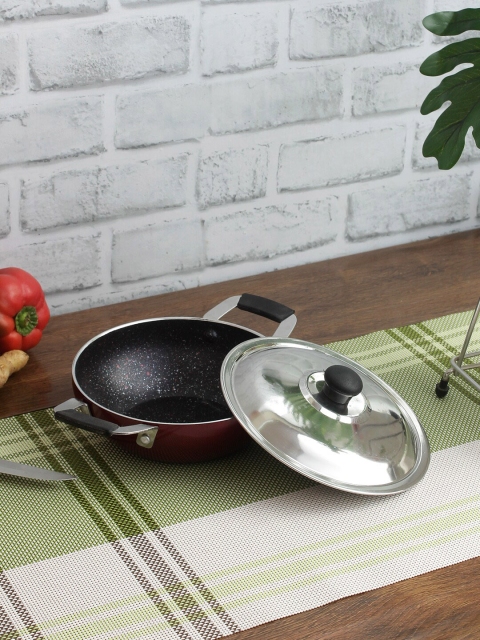 

BERGNER Red & Black Mini-Series Kadhai With Lid