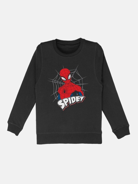 

Kids Ville Boys Black & Red Spiderman Printed Sweatshirt