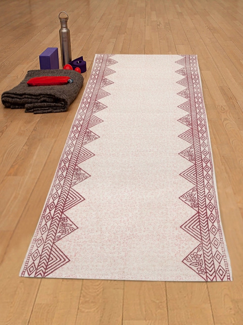 

Rajasthan Decor Beige Block Print Cotton Yoga Mat