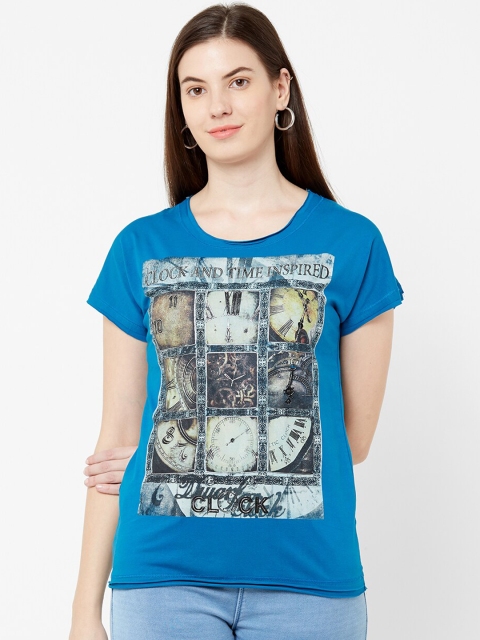 

Juliet Women Blue Printed Top