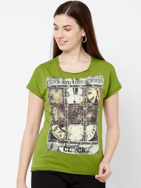 

Juliet Women Olive Green Printed Top