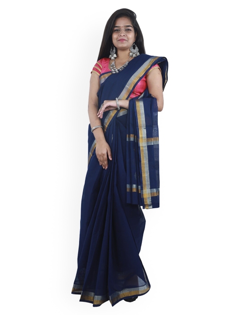 

APCO Blue Pure Cotton Woven Design Venkatgiri Saree