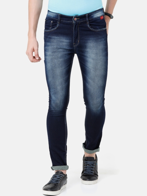 

CINOCCI Men Blue Skinny Fit Mid-Rise Clean Look Jeans