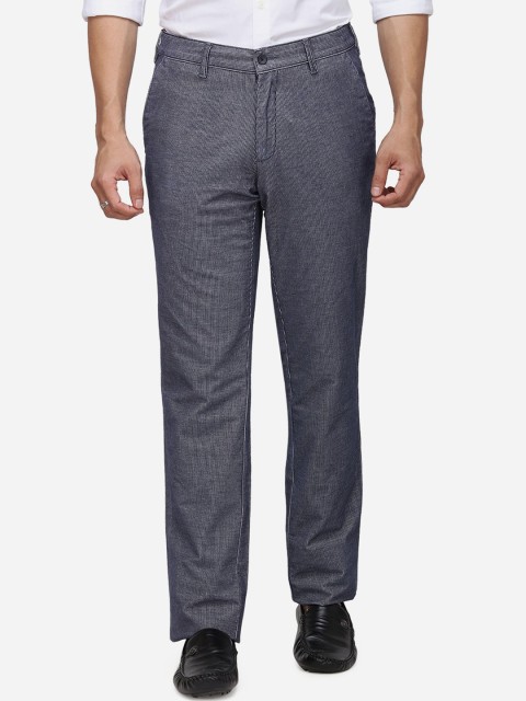 

Greenfibre Men Navy Blue Slim Fit Solid Formal Trousers