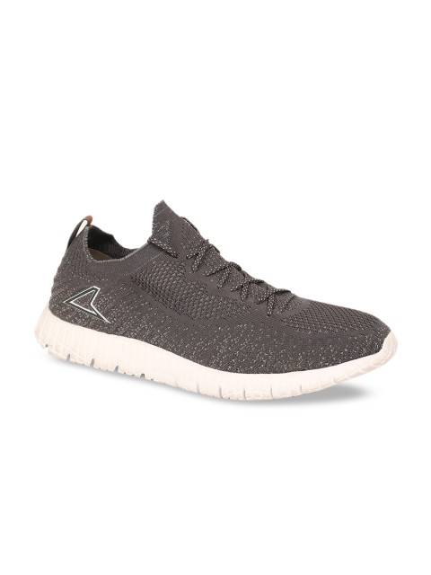 

Power Men Grey Textile Running Shoes
