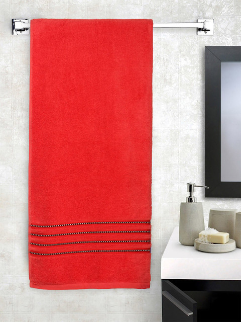 

Raymond Home Unisex Red Solid 380 GSM Bath Towel