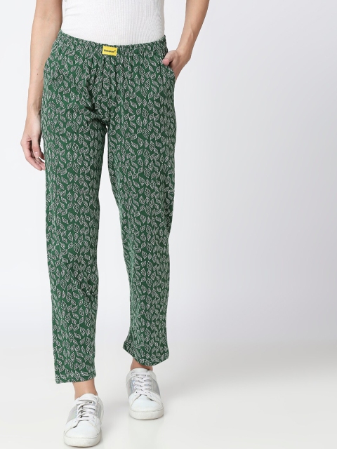 

Bewakoof Women Green Leaves Pattern Knitted Pyjamas