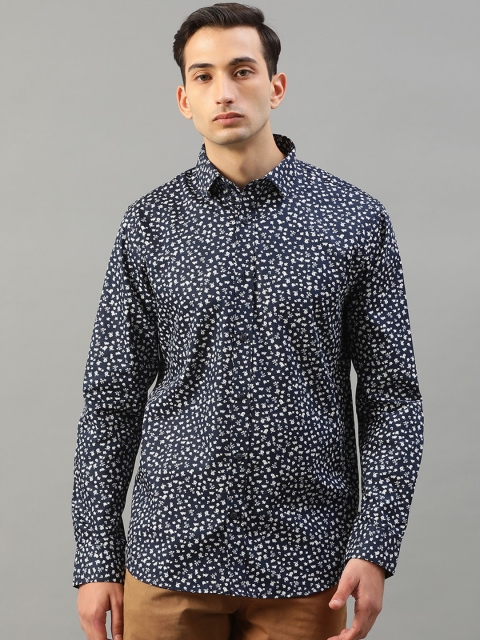 

Matinique Men Navy Blue & White Slim Fit Printed Casual Shirt