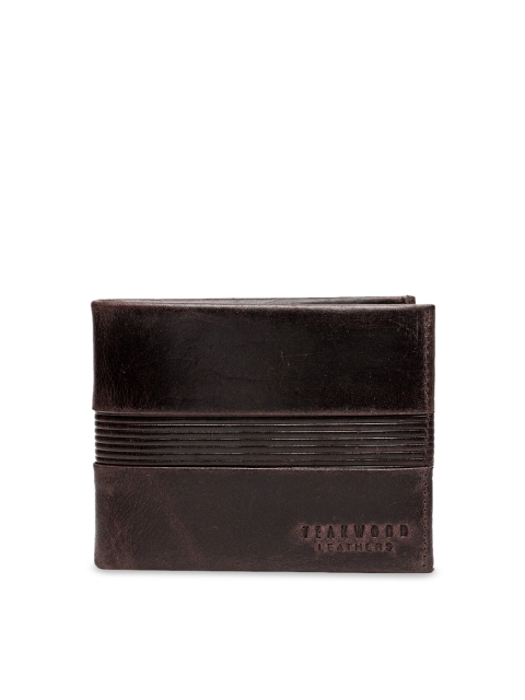 

Teakwood Leathers Men Brown Solid Two Fold Leather Wallet