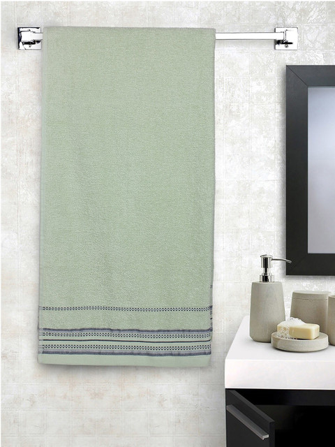

Raymond Home Unisex Green & Blue Solid 380 GSM Bath Towel