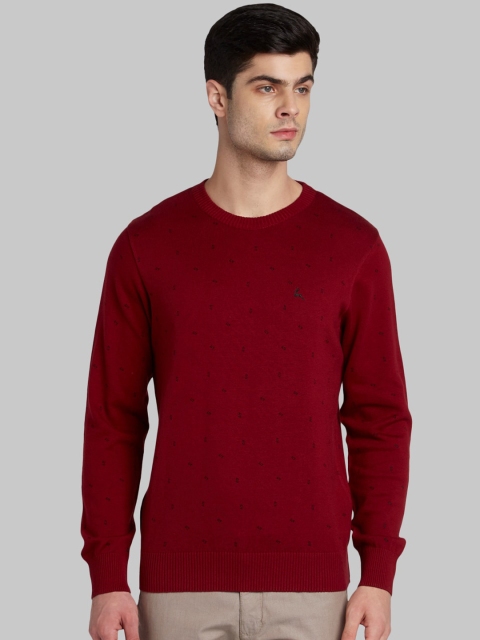 

Parx Men Red Solid Pullover Sweater