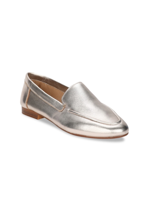 

ALDO Women Silver-Toned Leather Loafers