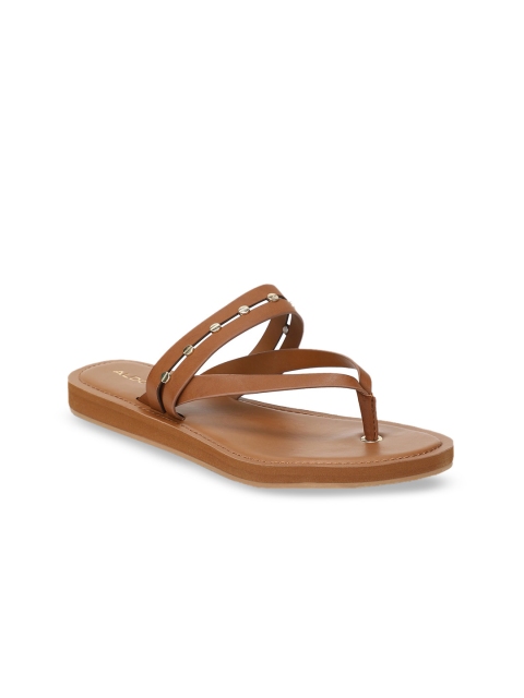

ALDO Women Brown Solid Open Toe Flats