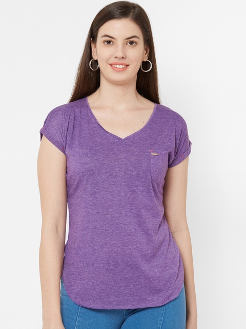 

Juliet Women Purple Self Design Top