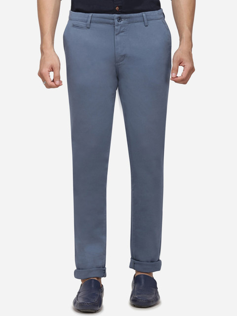 

Greenfibre Men Blue Slim Fit Solid Chinos