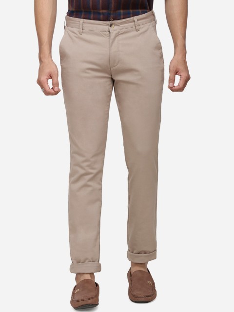 

Greenfibre Men Beige Slim Fit Solid Chinos