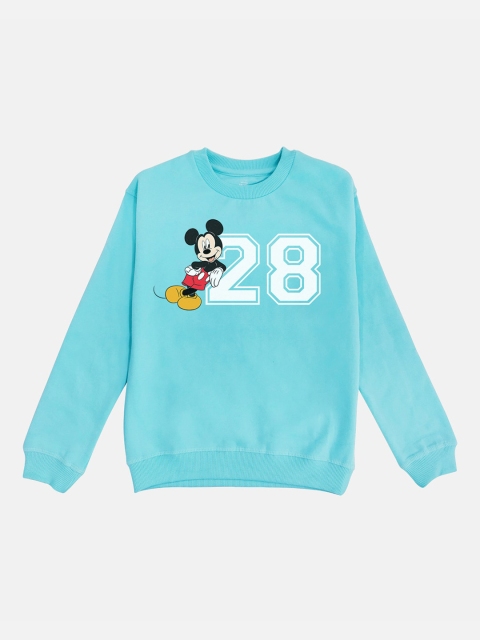 

Kids Ville Girls Blue Printed Sweatshirt