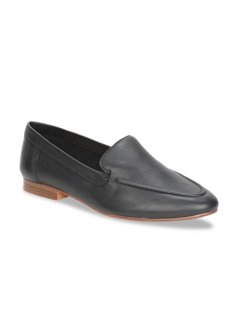 

ALDO Women Black Solid Leather Loafers