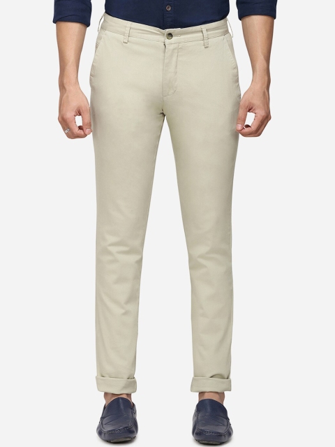 

Greenfibre Men Light Green Slim Fit Trousers