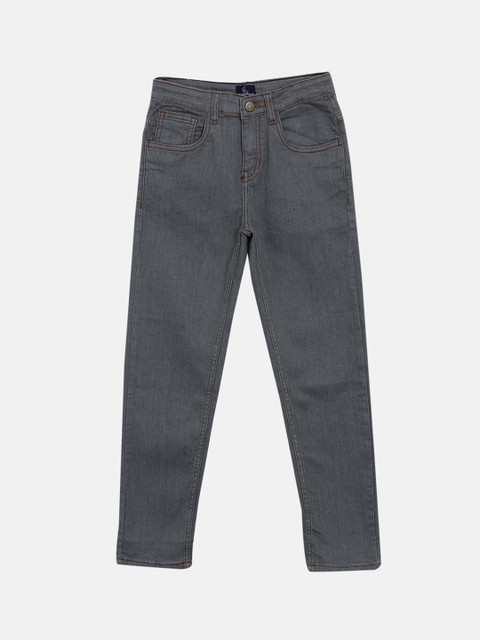 

KiddoPanti Boys Grey Regular Fit Mid-Rise Clean Look Jeans